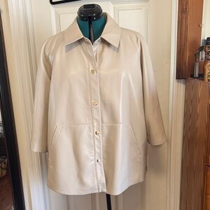 Chico's Cream Leather Jacket